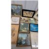 Image 5 : Large Lot of 16 Vintage Framed Pictures: Landscapes, Portraits, and Florals