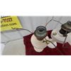 Image 5 : Pair of Antique Milk Glass Aladdin Lincoln Drape Kerosene Oil Lamps