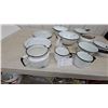 Image 5 : Vintage White Enamelware Collection Including Mugs, Plates, Pots, Colander