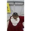 Image 3 : Pair of Antique Milk Glass Aladdin Oil Lamps, Drapery Swag Pattern