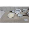 Image 6 : Vintage Metalac White Enamelware Bedpan, Colander, Saucepans, Bowls