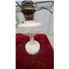 Image 6 : Pair of Antique Aladdin Milk Glass Lincoln Drape Kerosene Lamps