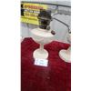 Image 8 : Pair of Antique Aladdin Milk Glass Lincoln Drape Kerosene Lamps