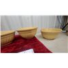 Image 3 : Set of 4 Nested Yellowware Stoneware Mixing Bowls with Ribbed Exterior