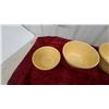 Image 4 : Set of 4 Nested Yellowware Stoneware Mixing Bowls with Ribbed Exterior