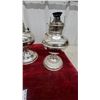 Image 2 : Three Antique Silver-Plated Aladdin Kerosene Oil Lamps with Ornate Bases