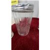 Image 7 : Vintage Ribbed Glass Measured Pour Dispenser from a hoosier With Metal Collar Handle, Shakers