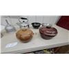 Image 4 : Vintage Aluminum Stovetop Coffee Percolator, Stoneware bean pots, Colander, Funnel
