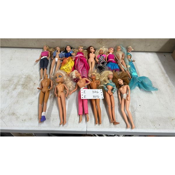 Lot of Barbie and Fashion Dolls, including Mermaids, Nude Dolls