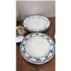 Image 5 : Assorted Dinnerware and Tea Set: Creamware Coffee Pot, Floral Plates, Cups, and Saucers