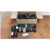 Image 1 : Box of Assorted Circuit Breakers and Baldor Capacitors