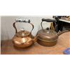 Image 3 : Vintage Candlestick Telephone, Two Copper Kettles, Table Lamp, Teapot