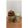 Image 6 : Vintage Enamel Pot, Stoneware Crocks, (4) Androck Nut Meat Choppers