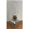 Image 2 : Oil Lamps: Red Glass Lamp, Clear Glass Lamps, with chimneys