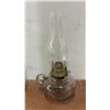 Image 3 : Oil Lamps: Red Glass Lamp, Clear Glass Lamps, with chimneys