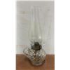 Image 4 : Oil Lamps: Red Glass Lamp, Clear Glass Lamps, with chimneys