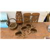 Image 8 : Waterbury Clock Co. Mantle Clock, Cuckoo Clock, Basket, Painting