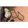 Image 5 : Brunette Sawmill Sign, Enamel Pot, Colander, Glass and Ceramic Insulators