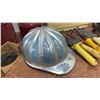 Image 2 : Vintage Gas Cans, Hard Hat, Garden Tools
