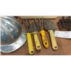 Image 4 : Vintage Gas Cans, Hard Hat, Garden Tools