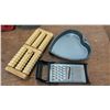 Image 5 : Vintage Kitchenware and Tools: Rolling Pins, Grater, Muffin Tins, Cast Iron Dampers
