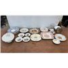 Image 1 : Royal Commemorative Plates, Blue and White Transferware, Floral Dinnerware