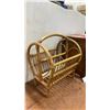 Image 3 : Rattan Magazine Rack and Upholstered Vanity Stool