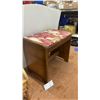 Image 4 : Rattan Magazine Rack and Upholstered Vanity Stool