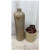 Image 3 : Vintage Bar Butler Liquor Dispenser Stand and 4 Stoneware Jugs and Bottles