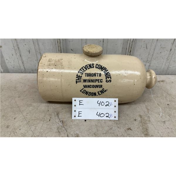The Stevens Companies Stoneware Hot Water Bottle with Cork Stopper