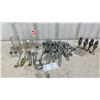 Image 1 : Assorted Flatware, Silverplate Shakers, Glass Shakers
