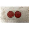 Image 2 : Sun-Burst Coin Machines Inc. "No Cash Value" Tokens, Lot of 50+ Red and Brass Tokens
