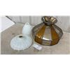 Image 1 : Stained Glass and Milk Glass Light Shades