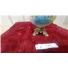 Image 4 : Antique "Gone With the Wind" Parlor Lamp with Hand-Painted Rose Globes and Cast Metal Base