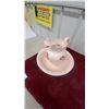 Image 5 : Vintage Pink Ceramic Pitcher and Basin Washstand Set with Rose Floral Motif