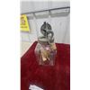Image 3 : Vintage Blow Butter Churn, England, Hand-Crank Glass Jar with Cast Iron Agitator