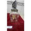 Image 5 : Vintage Blow Butter Churn, England, Hand-Crank Glass Jar with Cast Iron Agitator