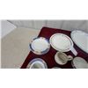 Image 7 : Assorted Porcelain Tea and Dinnerware: 6 Cups, 6 Saucers, 6 Dinner Plates, Creamer, and Platter