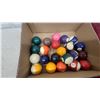 Image 2 : Billiard Balls, Triangular Racks, and Bottle dice shakers