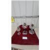 Image 1 : Three Antique Kerosene Lamps, Bull's Eye Amethyst, Scroll and Arch, and Fluted