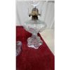 Image 5 : Three Antique Kerosene Lamps, Bull's Eye Amethyst, Scroll and Arch, and Fluted