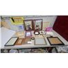 Image 1 : Pair of Framed Victorian-Style Prints, Ornate Gold Frames, plus Photo Albums