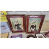 Image 2 : Pair of Framed Victorian-Style Prints, Ornate Gold Frames, plus Photo Albums