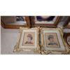 Image 6 : Vintage Framed Needlepoint Florals, Bird, Portraits, and Oak-Framed Mirror