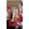 Image 2 : Fibre Optic Angel Tree Topper, Christmas Stockings, Santa Hat, Poinsettias, Pillow and table cloths
