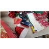 Image 6 : Fibre Optic Angel Tree Topper, Christmas Stockings, Santa Hat, Poinsettias, Pillow and table cloths