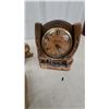 Image 5 : United Electric Wooden Mantel Clock with Floral Carvings and Ornate Gilt Clocks