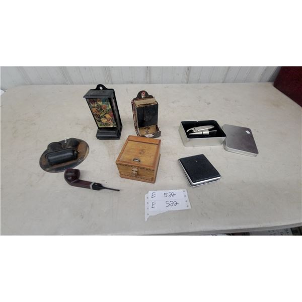 Cigarette and Match Dispensers, Smoking Pipe