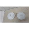 Image 2 : Pair of White Ceramic Covered Chamber Pots, Embossed and Smooth Designs