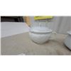 Image 5 : Pair of White Ceramic Covered Chamber Pots, Embossed and Smooth Designs